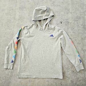 Adidas hooded Tee boys 10/12